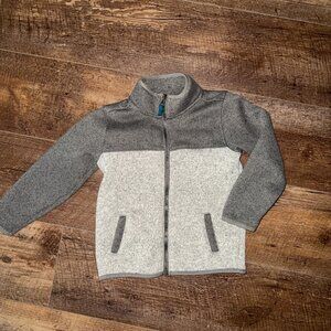 Carter's fleece zip jacket 4T two toned gray